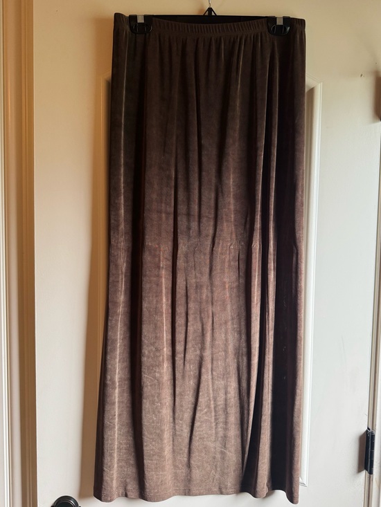 Chico's Dresses & Skirts - Brown Ribbed Full-Length Skirt